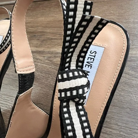 Steve Madden BRI Black Patent Slingback Heels Sz 11 - Picture 7 of 8